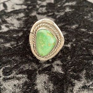 Silver turquoise ring